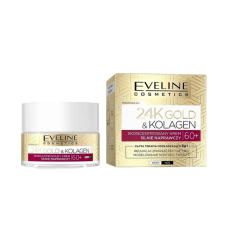 Крем для обличчя Eveline Cosmetics 24K Gold & Collagen 60+ Відновлювальний з колагеном 50 мл.