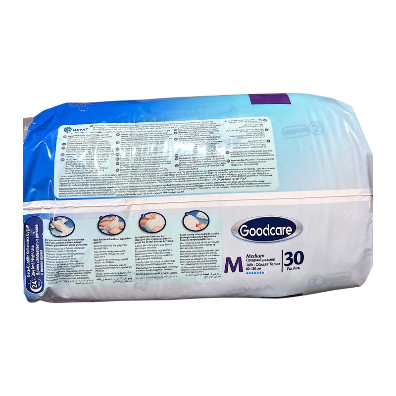 Підгузки для дорослих Goodcare M 80 -130 см 30 шт.