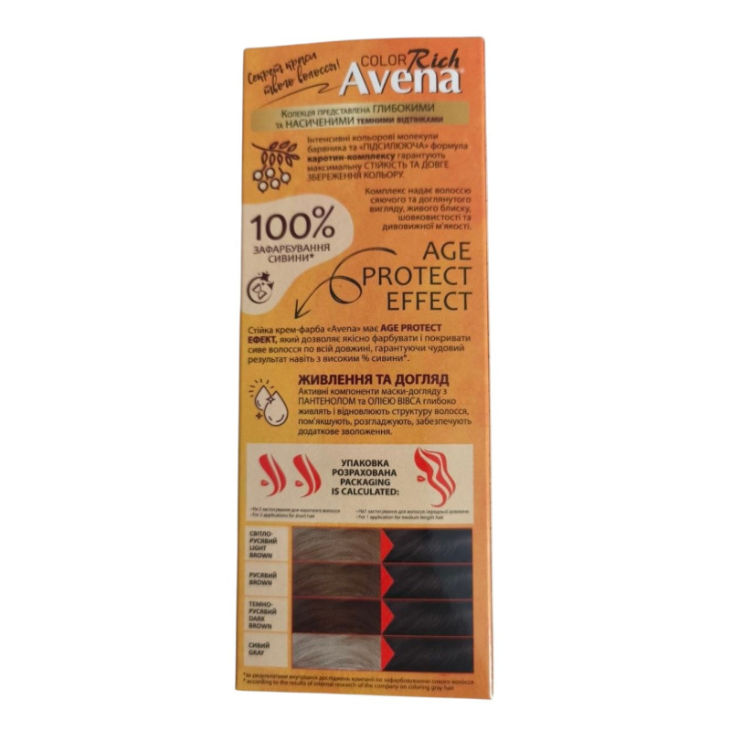 Стійка крем-фарба для волосся Acme Color AVENA 054 Королівський чорний 8034