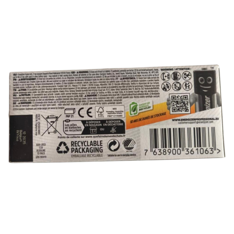 Батарейка Energizer LR3 Industrial P10 10 шт. 1063