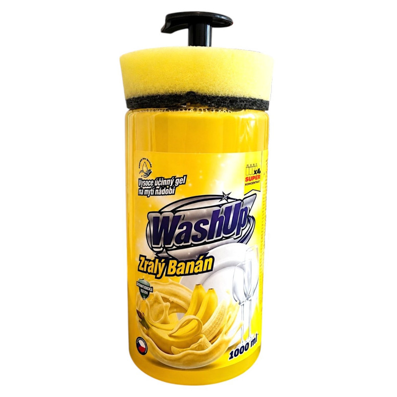 Засіб для миття посуду WashUp Banan 1 л з губкою 7053