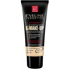 Тональний крем натуральний EVELINE PROFESSIONAL Art. MAKE-UP Евелін 3 в 1 30 мл.