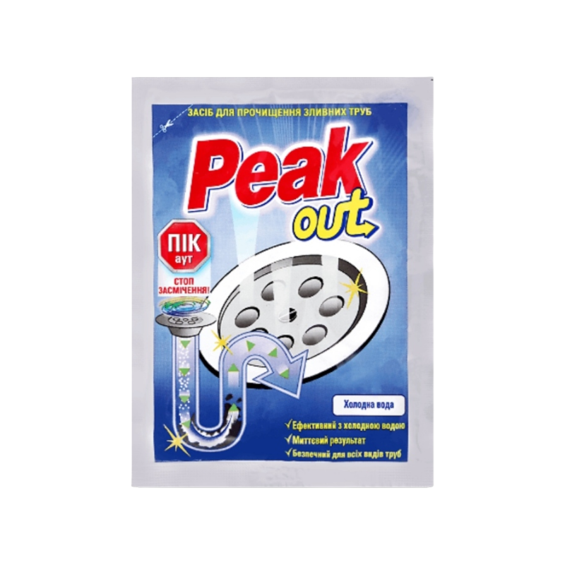 Засіб для чищення труб Prompack Peak Out 60 г для холодної води