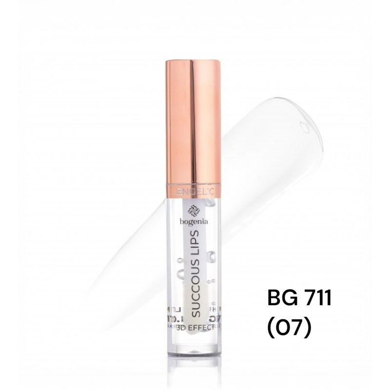 Блеск для губ Bogenia BG 711 Succous Lips Angelic 3D effect 007 Humility