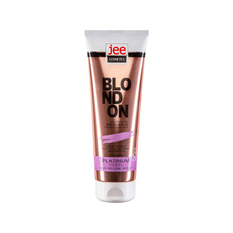 Маска тонуюча, бальзам Jee cosmetics для освітленого волосся, Платинова перлина 250 мл
