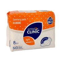 Прокладки гігієнічні Normal Clinic Classic Silk feeling 4 краплі 8 шт.