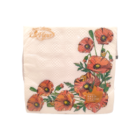 Серветка La Fleur Макове поле 33х33 2 шари 16 шт.