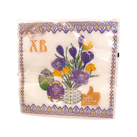 Серветка Великодні крокуси La Fleur 33 х 33 2 шари 16 шт. 6104