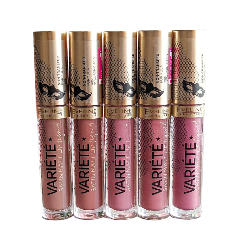 Помада рідка матова з гіалуроновою кислатою EVELINE VARIETE PERFECT MATTE LIP INK N 10 7293