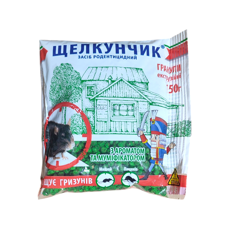 Гранули проти гризунів Щелкунчик пакет 150 г 0186