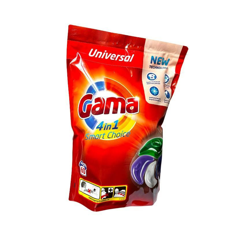 Капсули для прання GAMA Universal 4 in 1 60 шт.