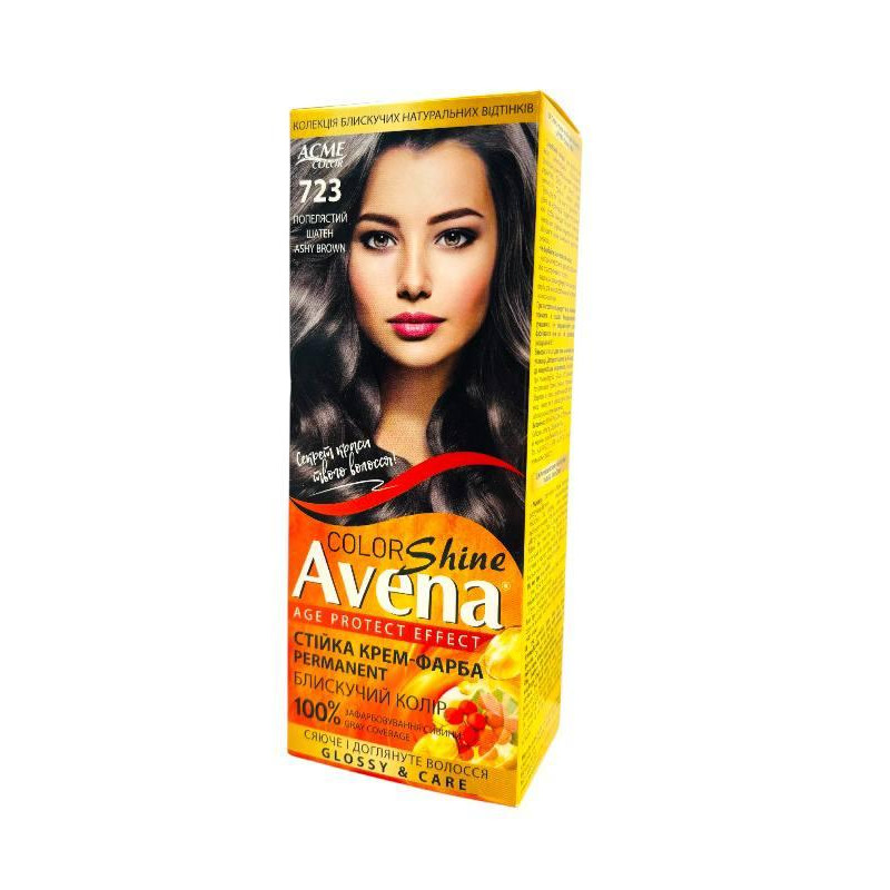 Стійка крем-фарба для волосся Acme Color AVENA 723 Попелястий шатен