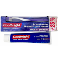 Зубна паста + Зубна щітка CoollBright 3D Ефект Захист від карієсу 175 г.