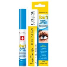 Сыворотка для ресниц EVELINE LASH THERAPY PROFESSIONAL TOTAL ACTION 8 в 1 10 мл.