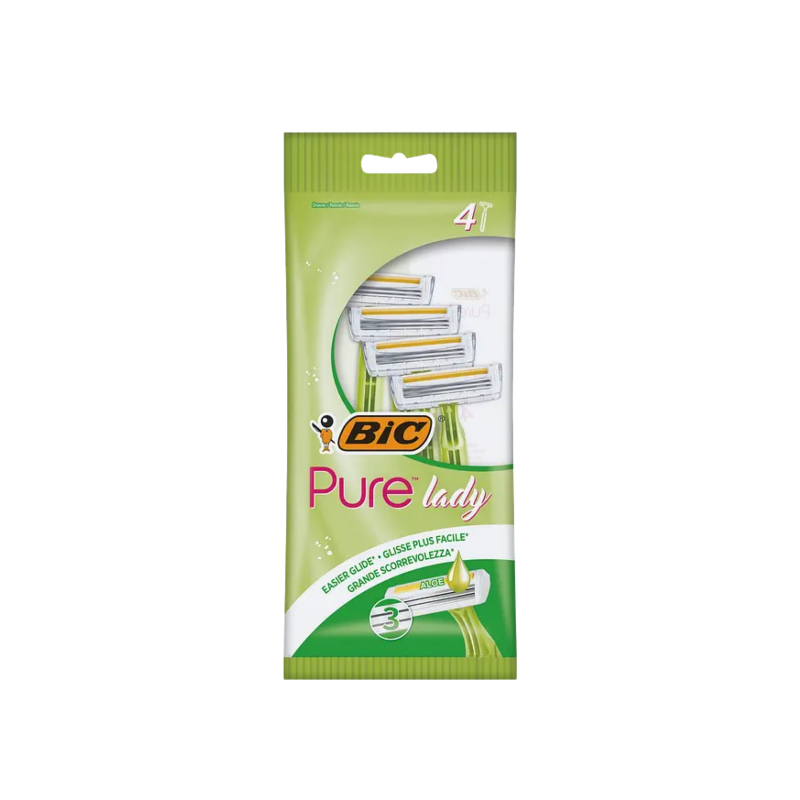 Одноразові станки для гоління BIC Pure 3 Lady 4 шт.
