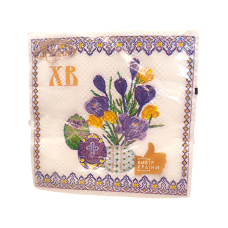 Серветка Великодні крокуси La Fleur 33 х 33 2 шари 16 шт. 6104