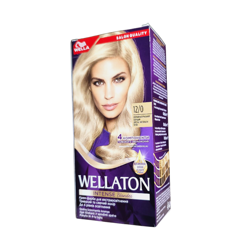 Крем-фарба для волосся Wellaton Intense 12/0 Світлий натуральний блонд 110 мл.