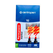 Маркер Centropen червоний 2,5 мм. 10 шт 6918