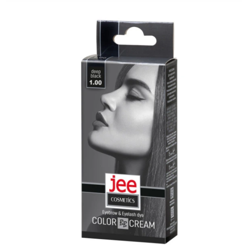Фарба для брів і вій JEE COSMETICS 1.00 Глибокий чорний 5 мл 7418