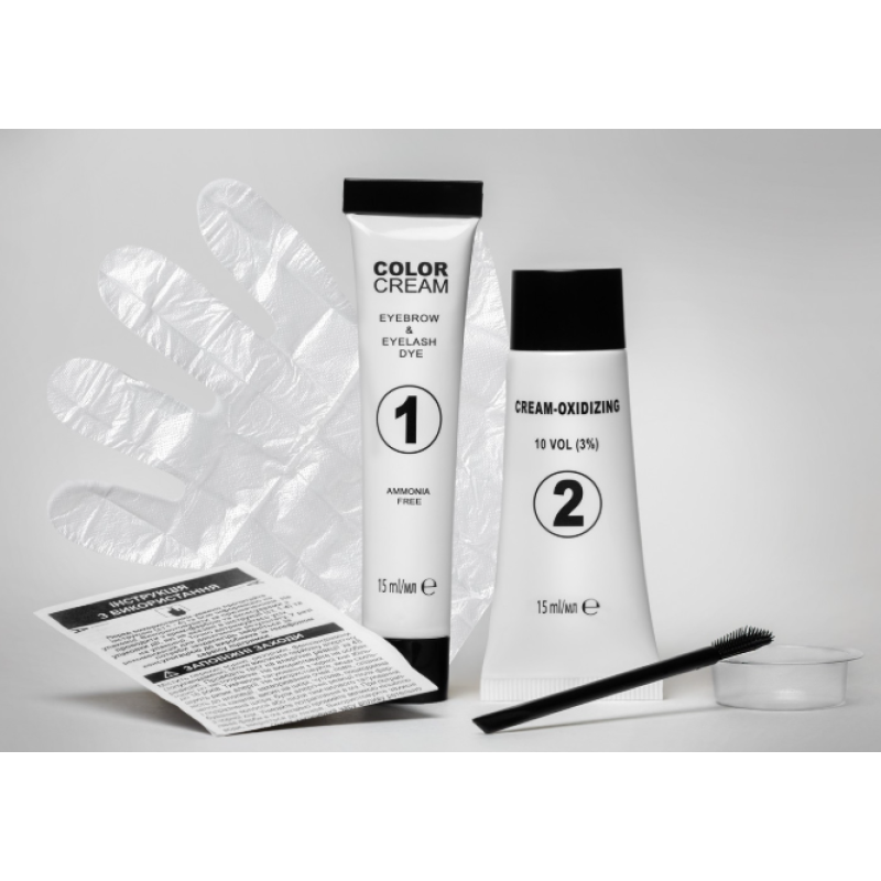 Фарба для брів і вій JEE COSMETICS 1.00 Глибокий чорний 5 мл 7418