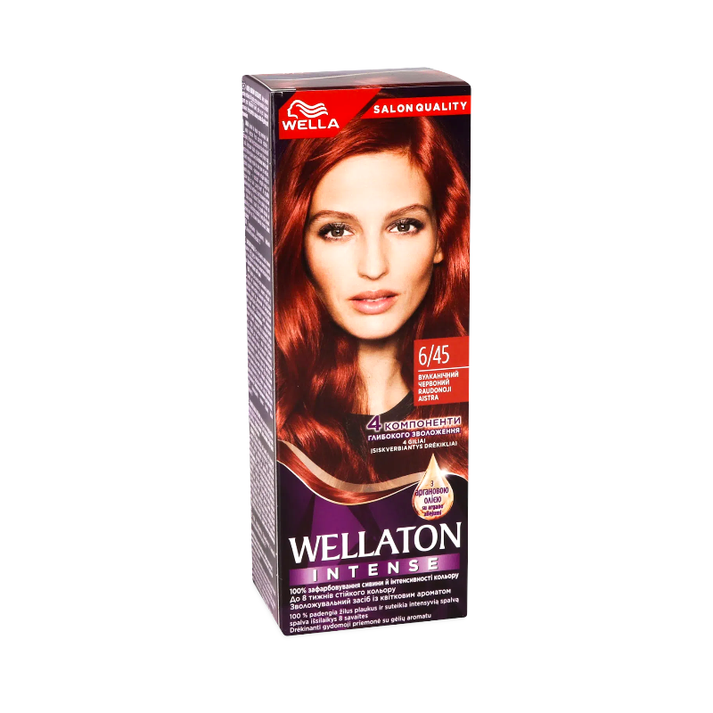 Крем-фарба для волосся Wellaton Intense 6/45 Вулканістично червоний 110 мл.