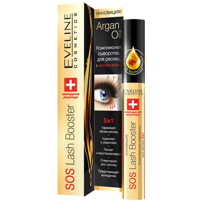 Сироватка для вій EVELINE SOS LASH BOOSTER 5 в 1 10 мл.