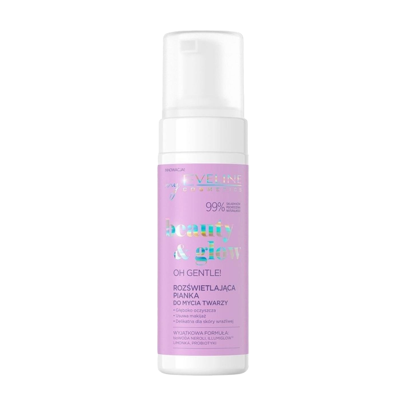 Пінка для вмивання з ефектом сяйва EVELINE BEAUTY&GLOW 150 мл. Евелін 8154