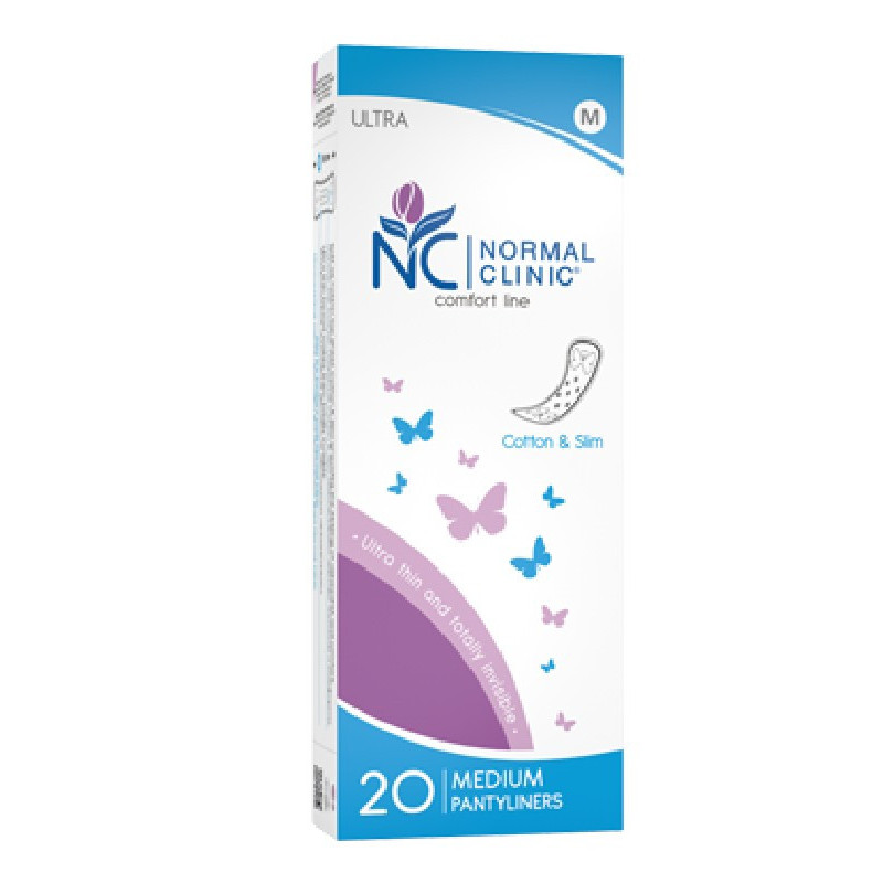 Прокладки щоденні Normal Clinic DUO Cotton & Slim NCF 13 L 20 шт.