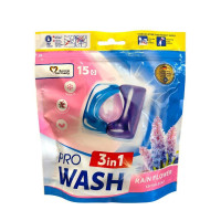 Капсули для прання PRO WASH Квітка дощу 15 шт 5803