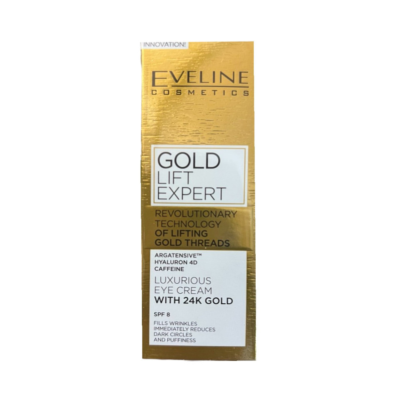 Крем для шкіри навколо очей Eveline GOLD LIFT EXPERT проти зморшок SPF 8 15 мл 1975