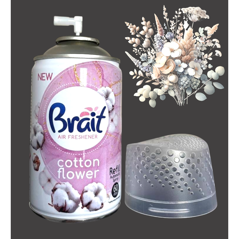 Блок запасний для автоматичного освіжувача повітря BRAIT Cotton Flower 250 мл