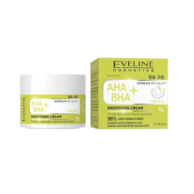 Крем для обличчя Eveline Cosmetics Korean Rituals AHA BHA Розгладжуючий 50 мл.