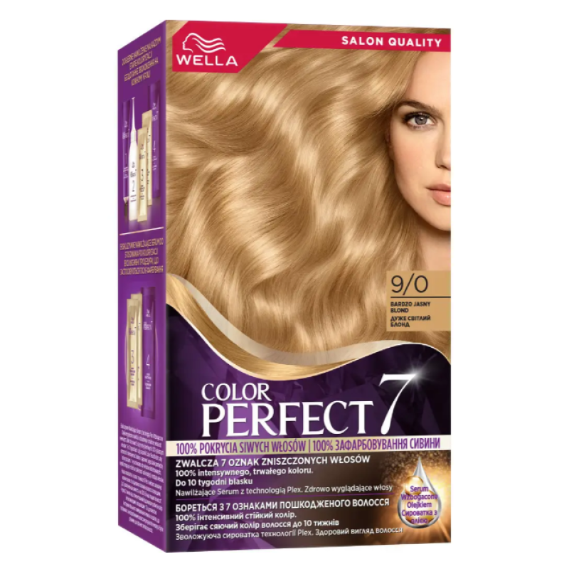 Крем-фарба для волосся Wella Color Perfect 9/0 Дуже світлий блонд 135 мл 8406