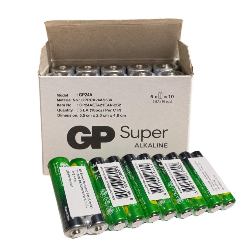Батарейка GP LR3/AAA Super Alkaline/P10 10 шт 8019