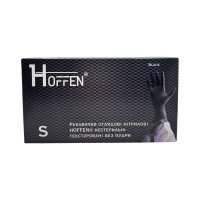 Рукавички нітрилові HOFFEN чорні S 50 пар уп. 7136