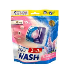 Капсули для прання PRO WASH Квітка дощу 15 шт 5803