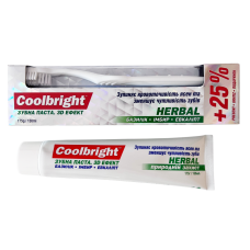 Зубна паста + Зубна щітка CoollBright Herbal 175 г.