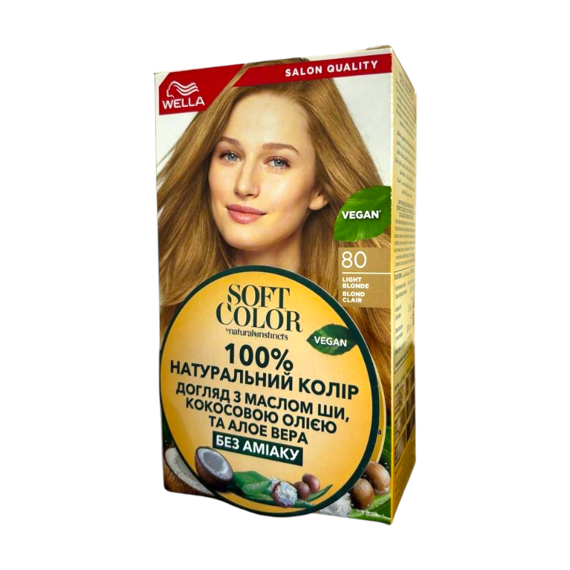 Фарба для волосся Wella Soft Color 80 Світлий блонд безаміачна 35 г 5746