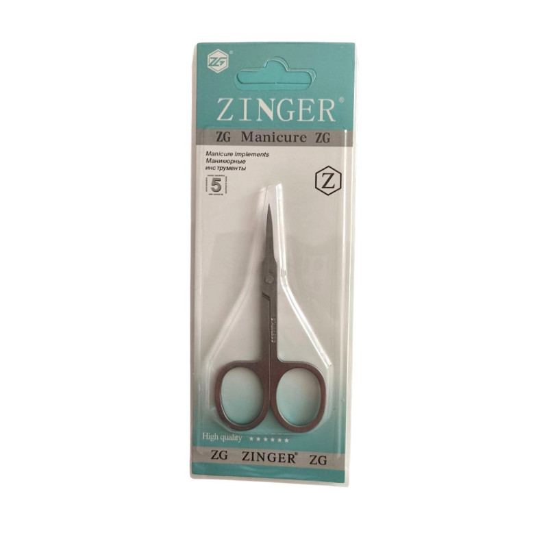 Ножиці манікюрні Zinger Manicure вигнуті 9.0 см неіржавка сталь вузькі
