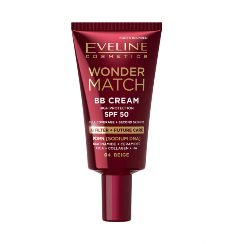 Тональний крем EVELINE BB WONDER MATCH SPF50 04 beige 30 мл 1806