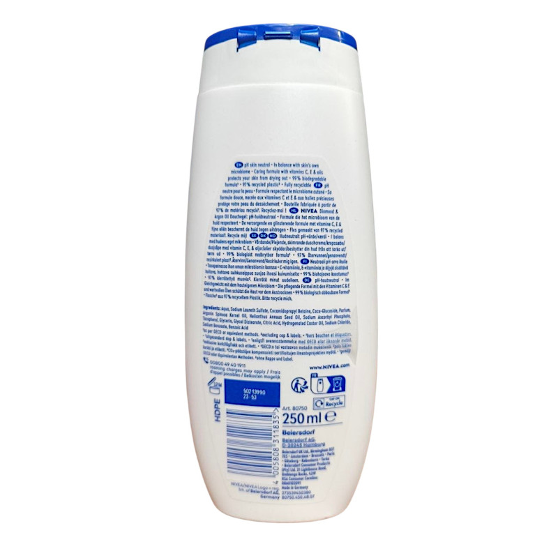 Гель для душу NIVEA Diamond & Argan жіночий 250 мл 1835