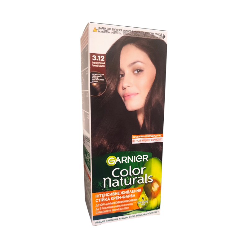 Фарба для волосся GARNIER Color Naturals 3.12 Перламутровий темний каштан