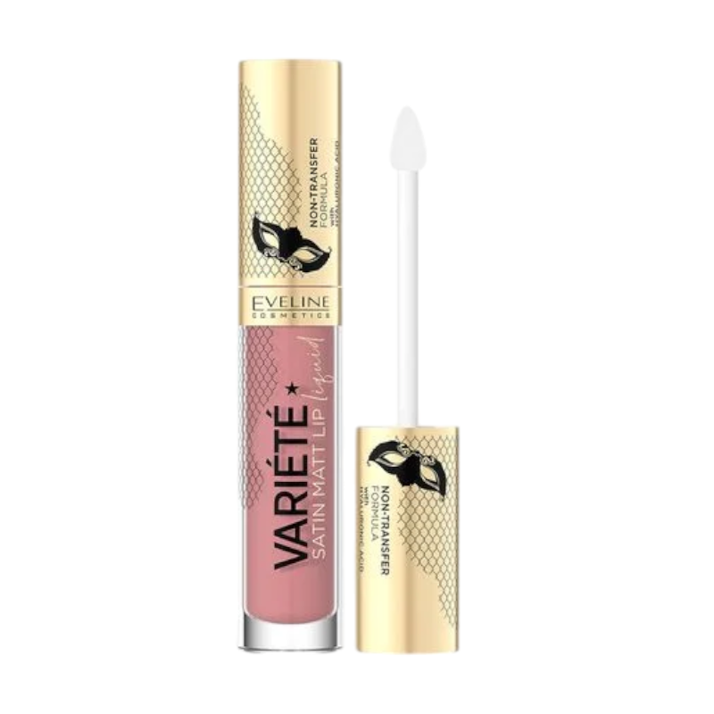 Помада рідка матова з гіалуроновою кислотою EVELINE VARIETE PERFECT MATTE LIP INK N 02 2148