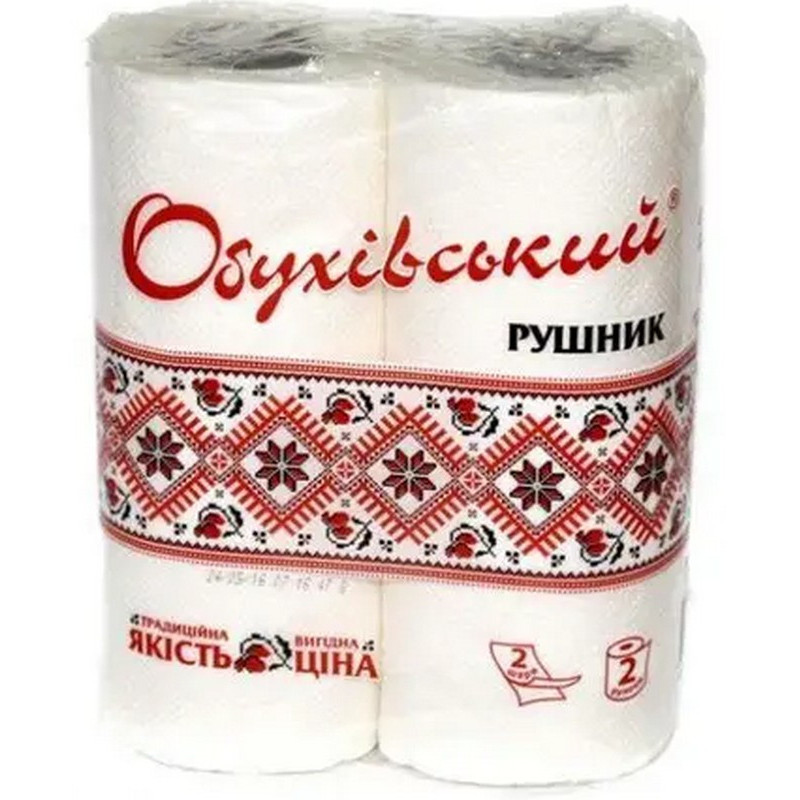 Рушник паперовий Обухівський 2 шари 2 рулони