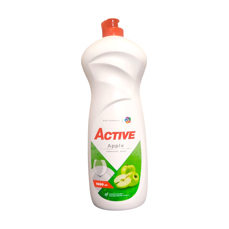 Средство для мытья Active Зеленое яблоко Free 1 л.