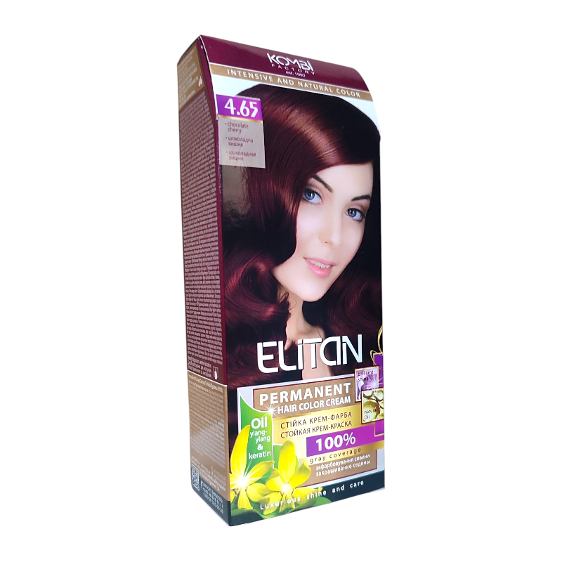 Крем-фарба стійка Elitan Intensive 4.65 Шоколадна вишня