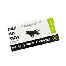Рукавички нітрилові UDPACK чорні L 50 пар уп. 0834