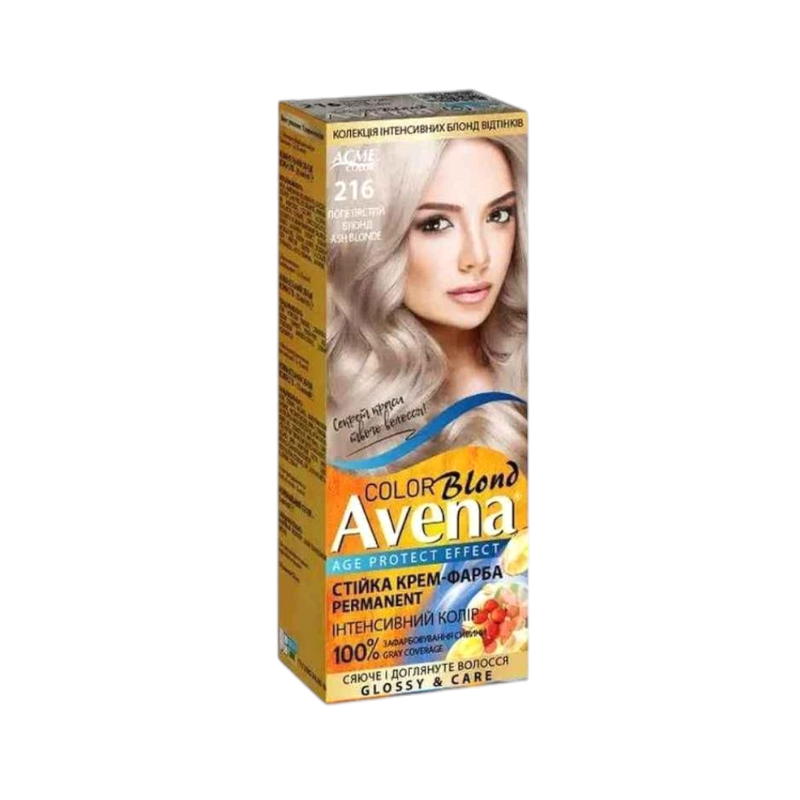 Стійка крем-фарба для волосся Acme Color AVENA 216 Попелястий блонд