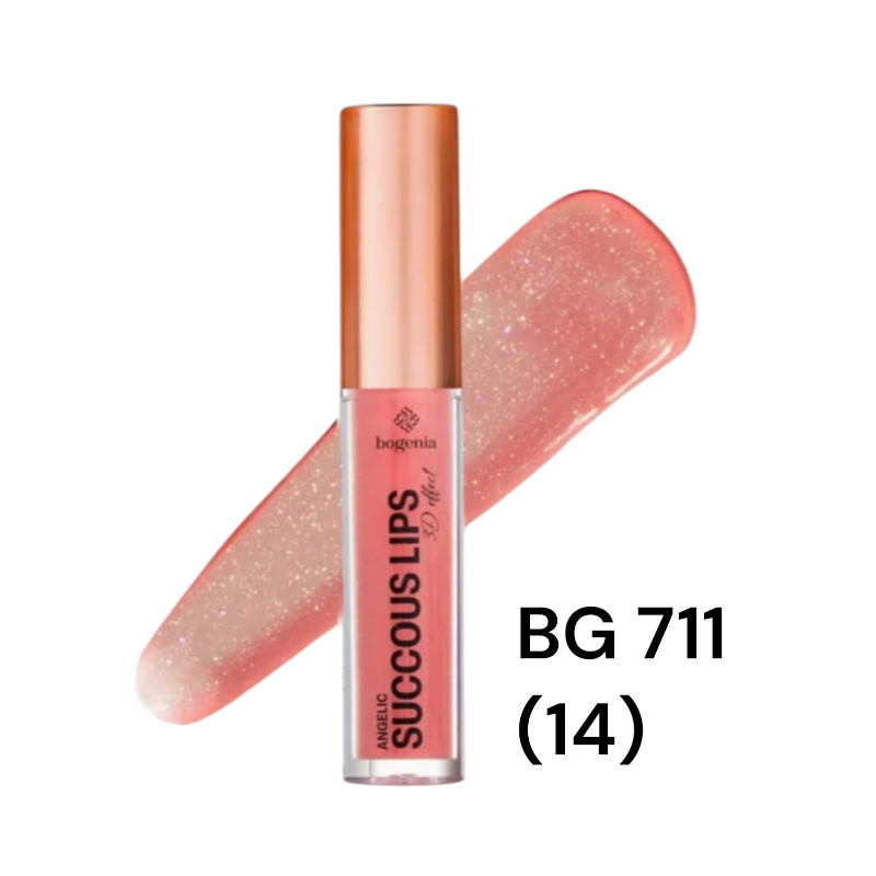 Блиск для губ Bogenia BG 711 Succous Lips Angelic 3D effect 014 Flirty