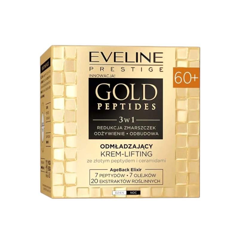 Крем-ліфтинг Eveline Cosmetics GOLD PEPTIDES 60+ Омолоджуючий 50 мл.